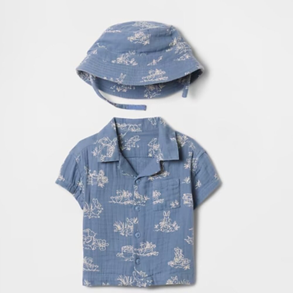 NWT* GAP baby Baby Peter Rabbit™ Crinkle Gauze Cabana Set